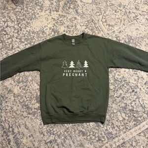 Green Holiday Sweater Pregnancy